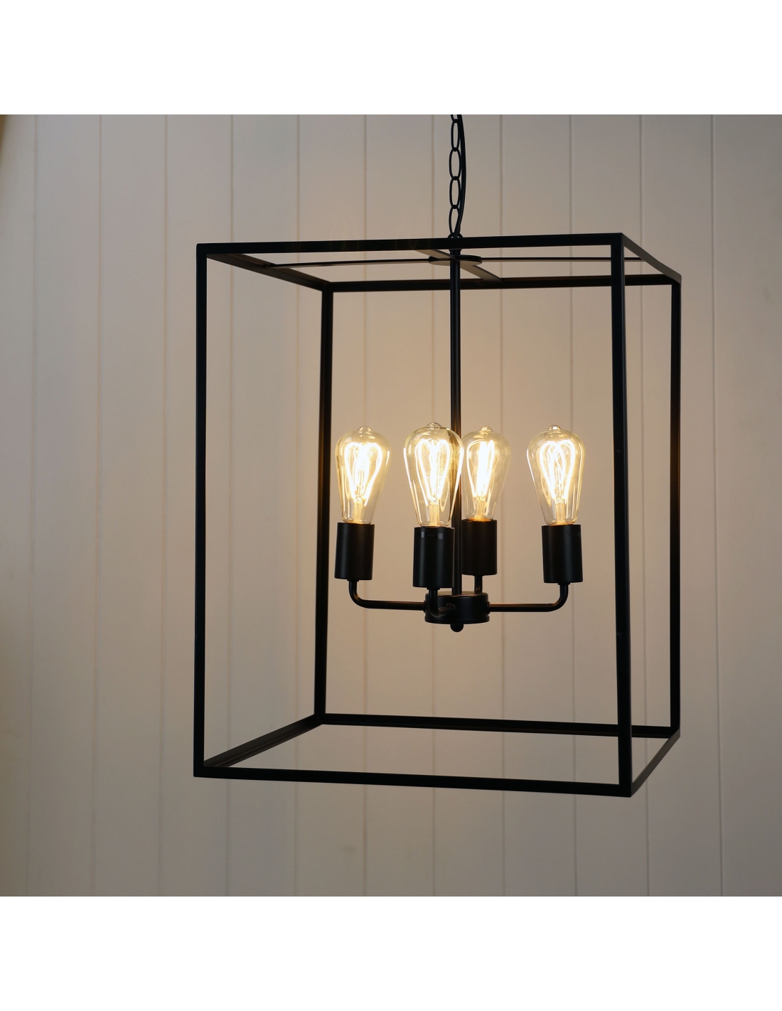 black statement pendant light